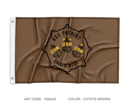 USS Patriot CPO Mess Wall Flag - YG8e4Z