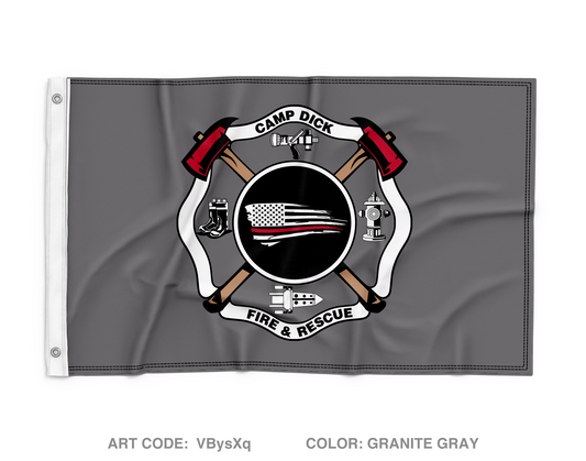 Camp Dick Fire & rescue Wall Flag - VBysXq