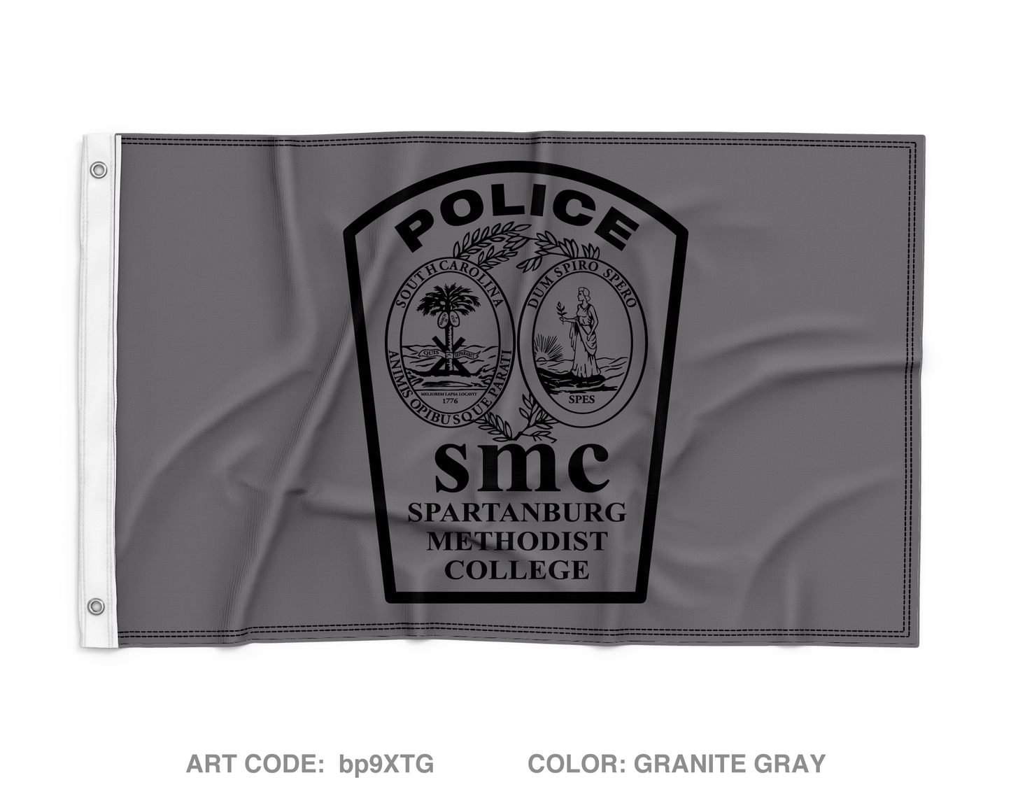 Spartanburg Methodist College Police Wall Flag - bp9XTG