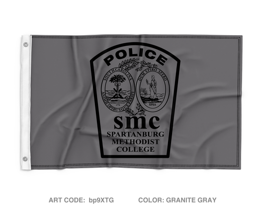 Spartanburg Methodist College Police Wall Flag - bp9XTG