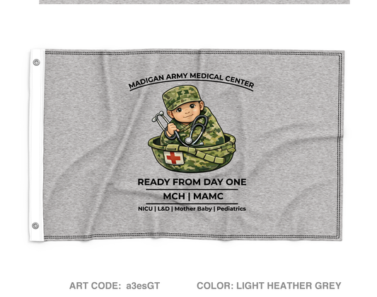 Maternal Child Health, Madigan Army Medical Center Wall Flag - a3esGT