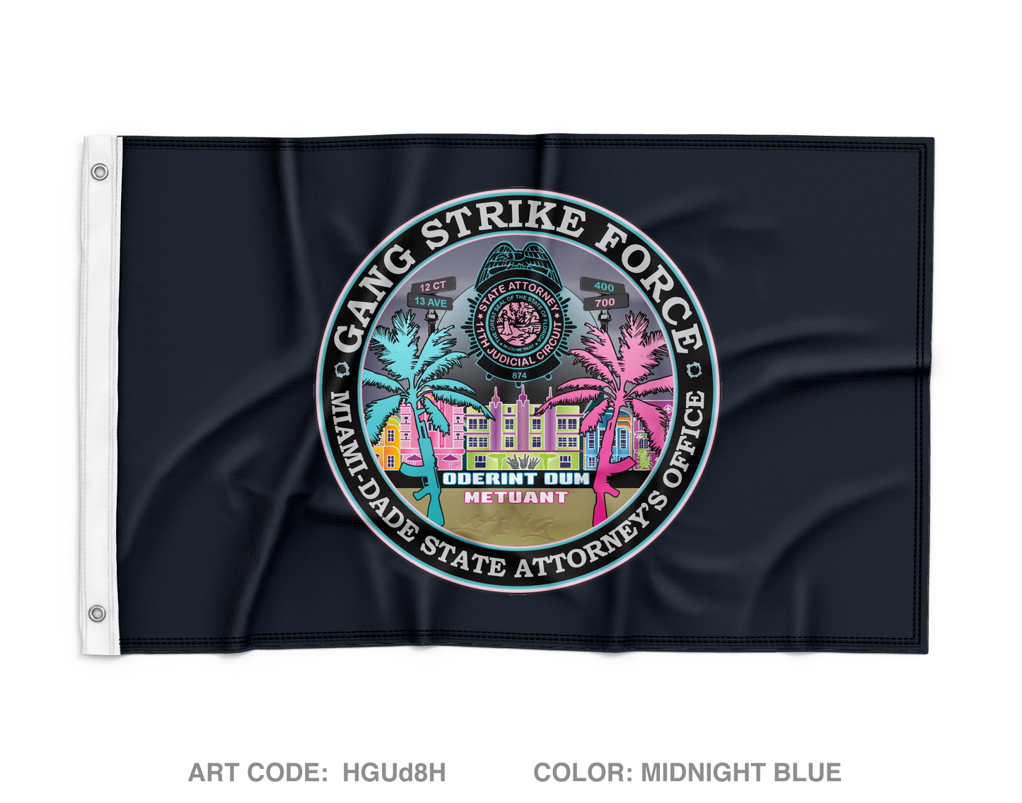 Miami Dade State Attorney - Gun Violence Unit Wall Flag - HGUd8H