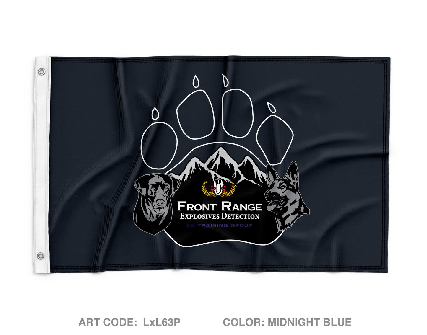 Front Range Explosives Detection K-9 Group Wall Flag - LxL63P