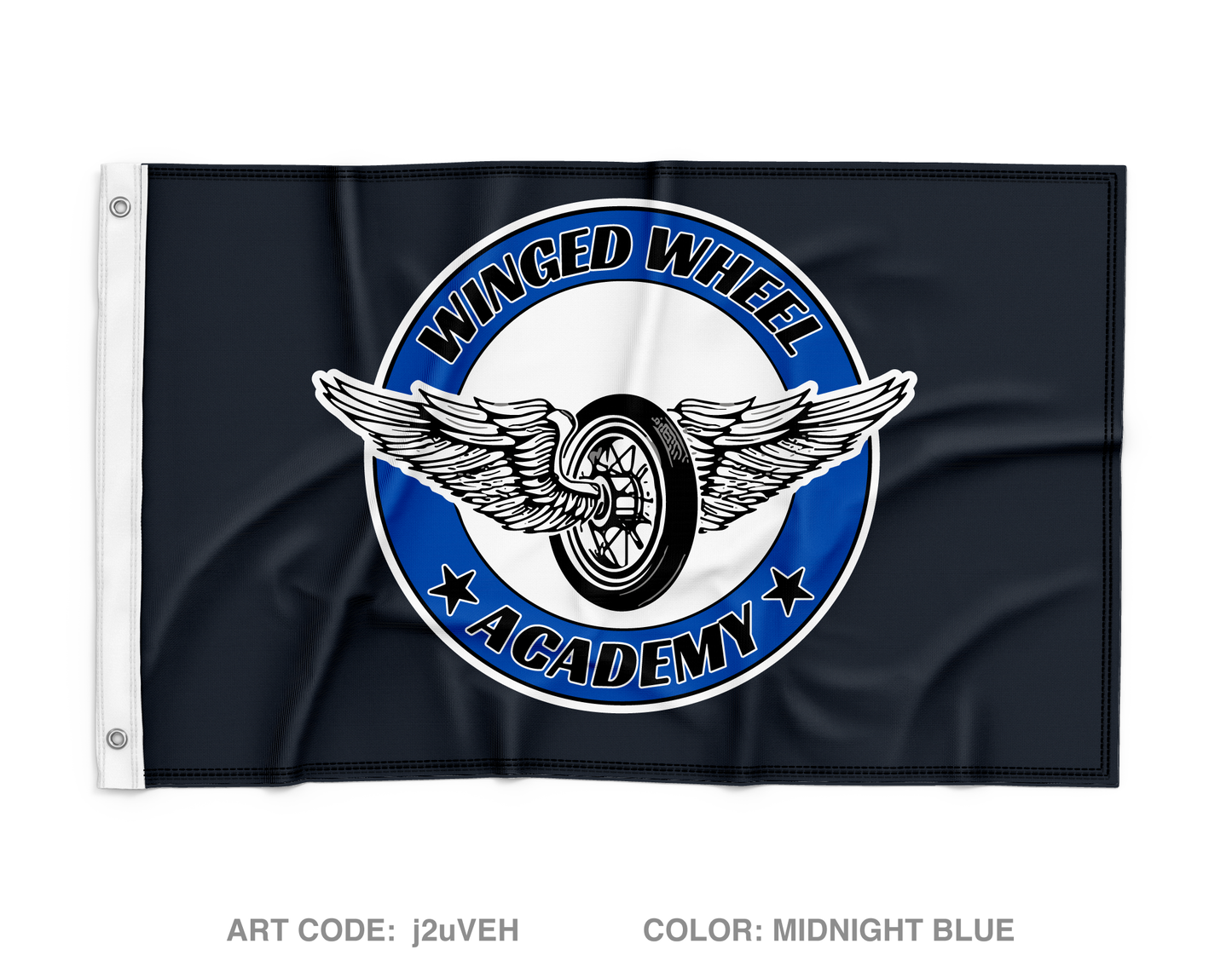 Winged wheel academy Wall Flag - j2uVEH