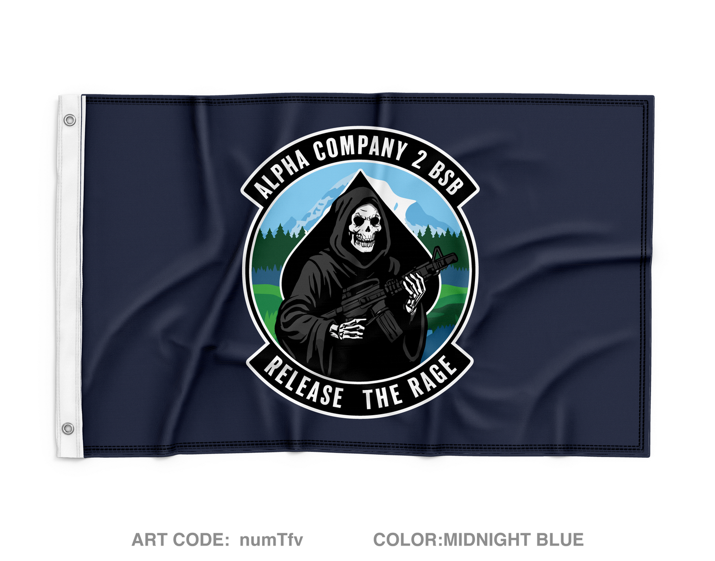 Alpha Company, 2D BSB Wall Flag - numTfv