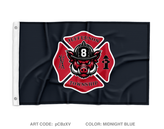 Jefferson Twp Fire/Rescue Store 1 Wall Flag - pCBzXV