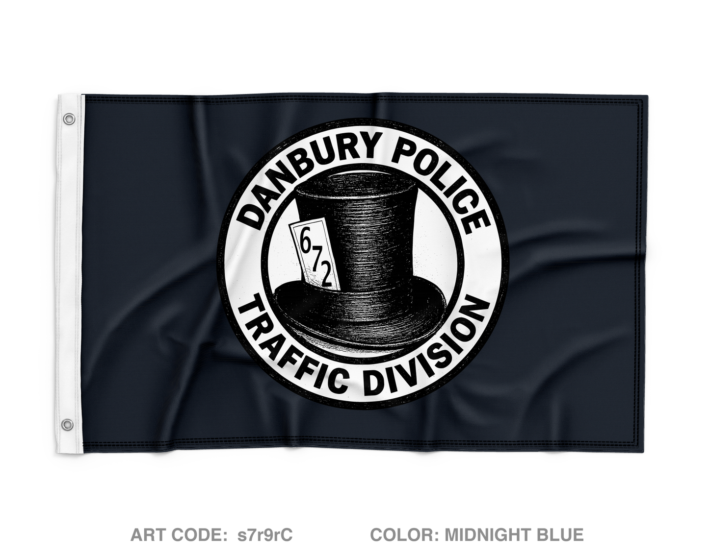 Danbury Police Traffic Unit Wall Flag - s7r9rC