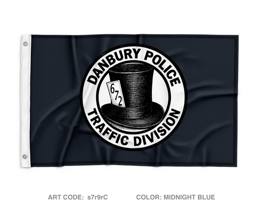 Danbury Police Traffic Unit Wall Flag - s7r9rC