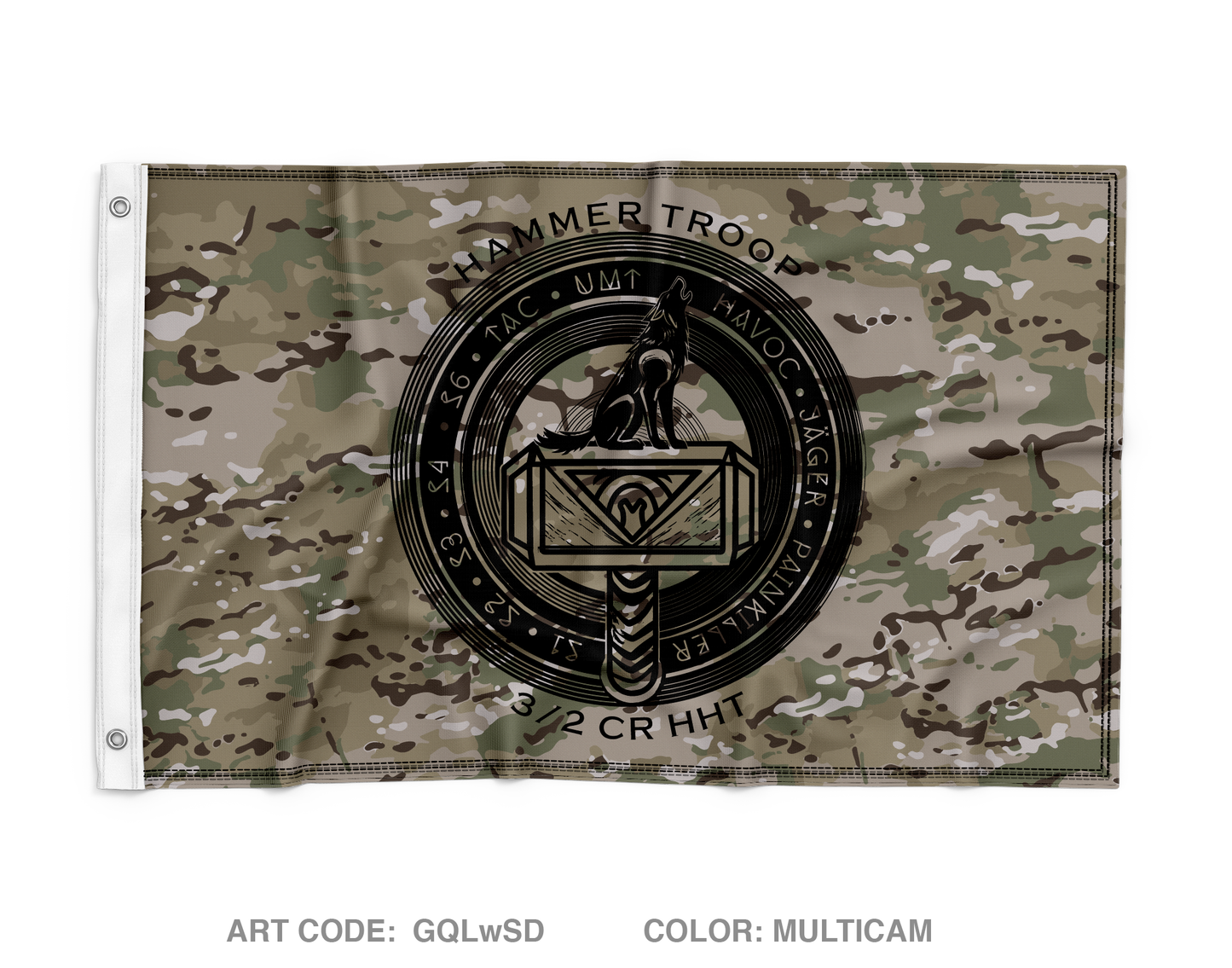 Hammer Troop, 3/2CR Wall Flag - GQLwSD