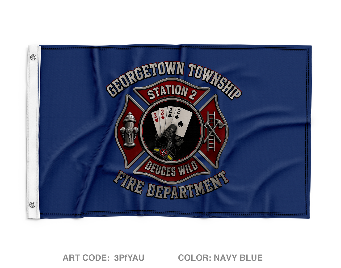 GTFD Station 2 Fundraising Collection Wall Flag - 3PfYAU