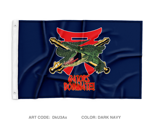 Alpha (Gator) Battery, 3-320th, 3BCT, 101st Airborne Division Wall Flag - DkU3Ax