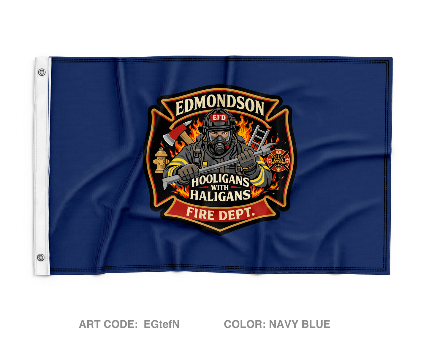 Edmondson Fire Department Fundraising Collection Wall Flag - EGtefN