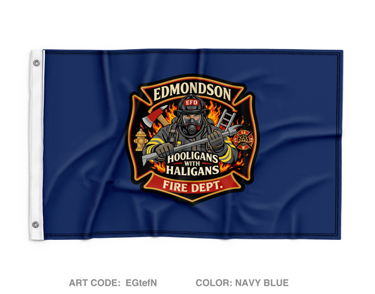Edmondson Fire Department Fundraising Collection Wall Flag - EGtefN