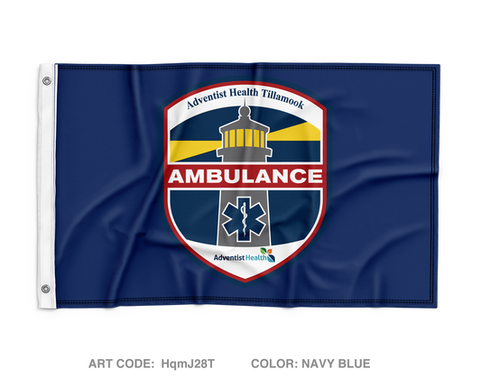 Adventist Health Tillamook Ambulance Wall Flag - HqmJ28