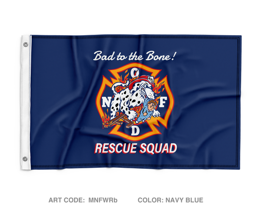 NOFD Rescue 7 Wall Flag - MNFWRb