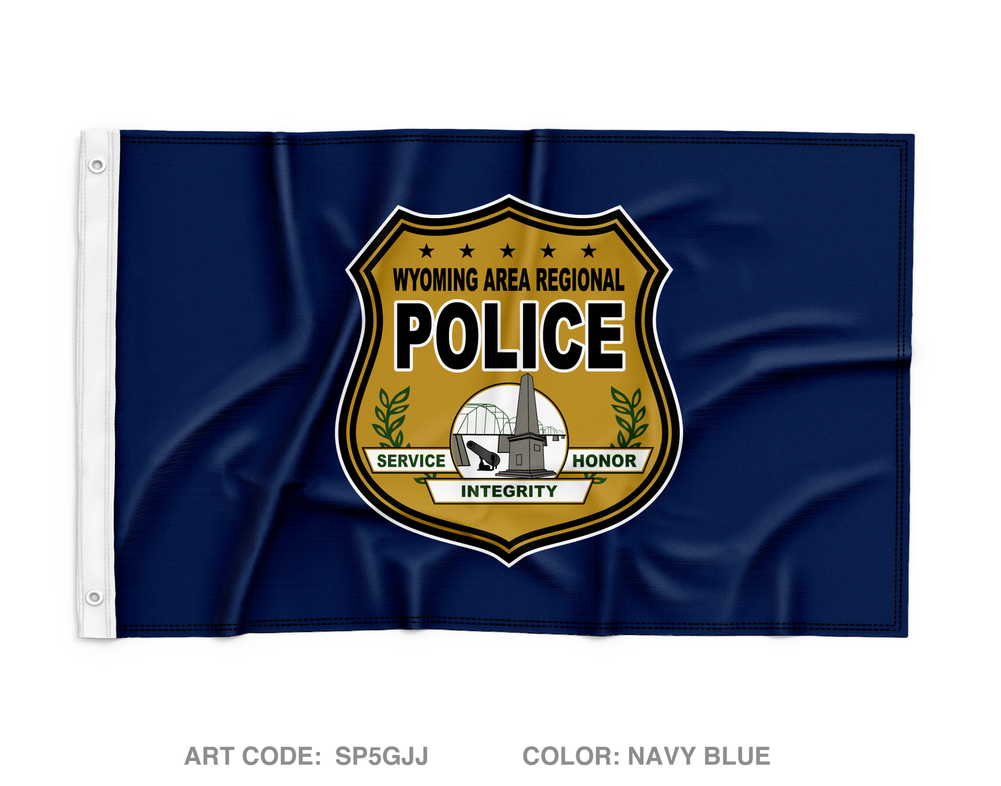 Wyoming Area Regional Police Fundraising Collection Wall Flag - SP5GJJ