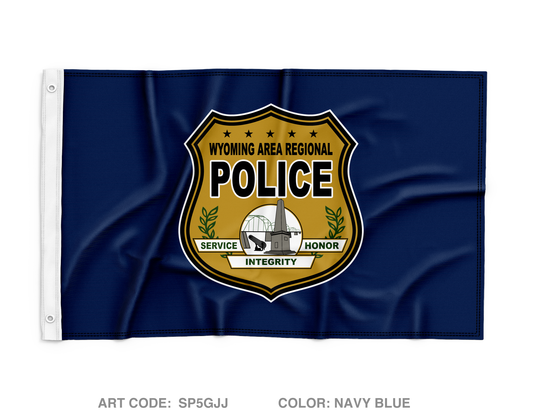 Wyoming Area Regional Police Fundraising Collection Wall Flag - SP5GJJ