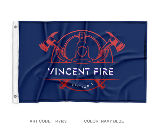 Vincent Fire Department Wall Flag - T47fc3