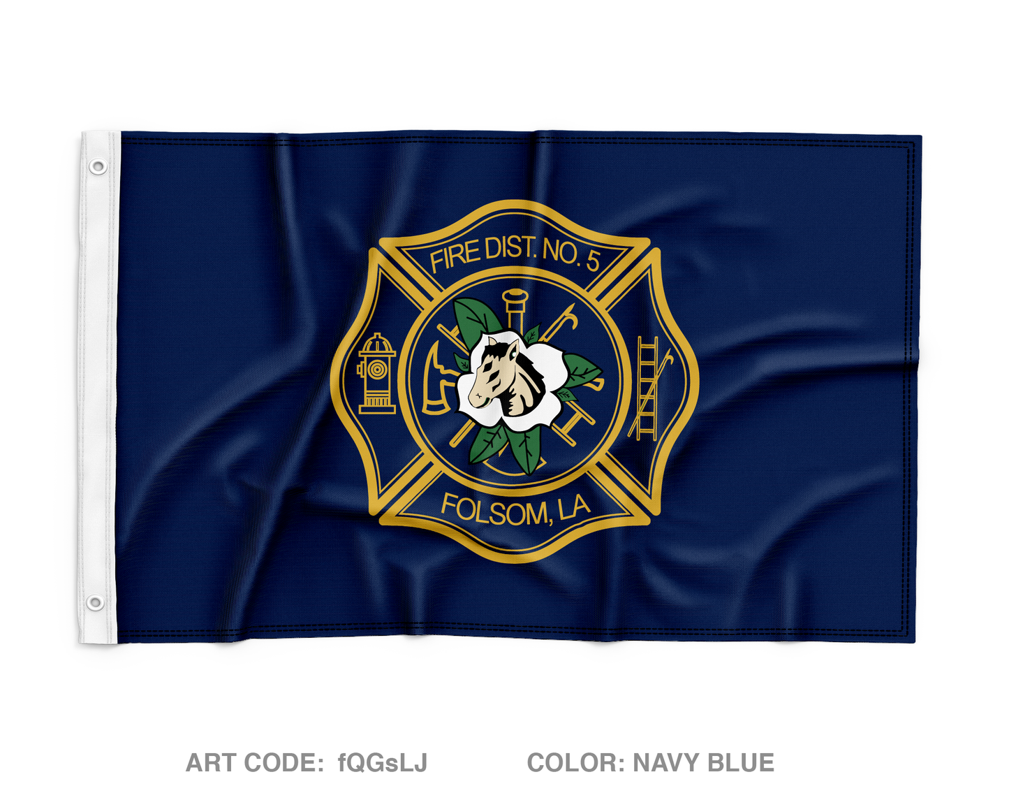 St. Tammany Parish Fire Protection District 5 Wall Flag - fQGsLJ
