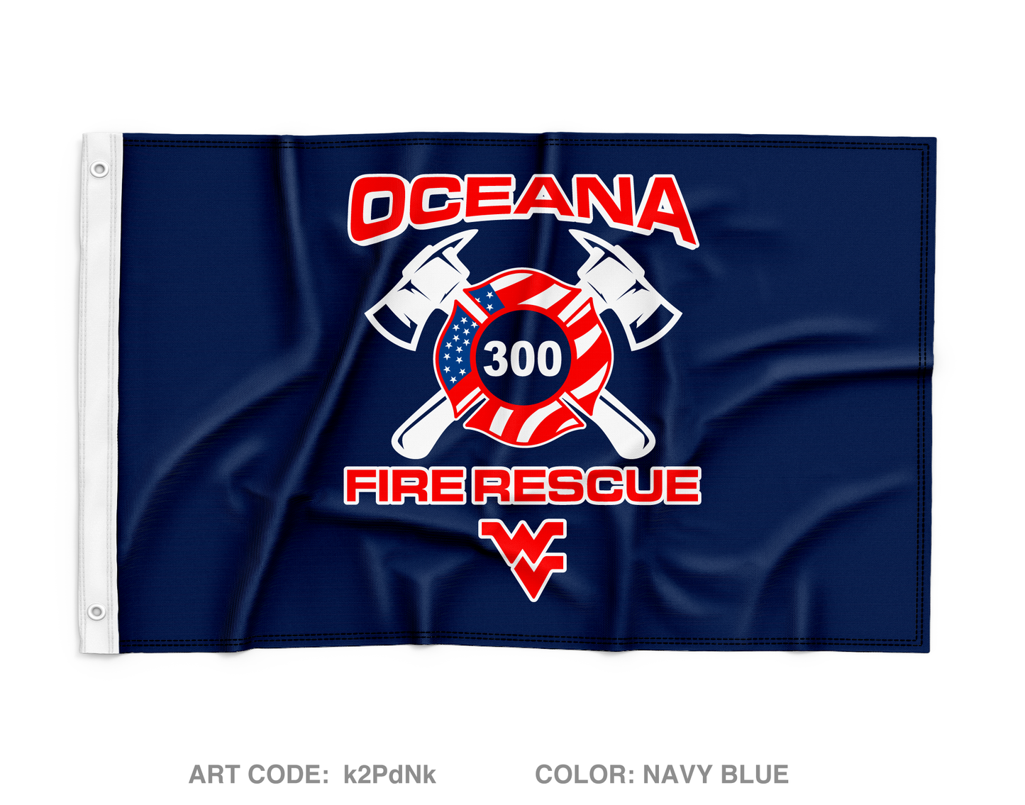 Oceana Fire Rescue Wall Flag - k2PdNk