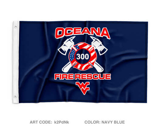 Oceana Fire Rescue Wall Flag - k2PdNk