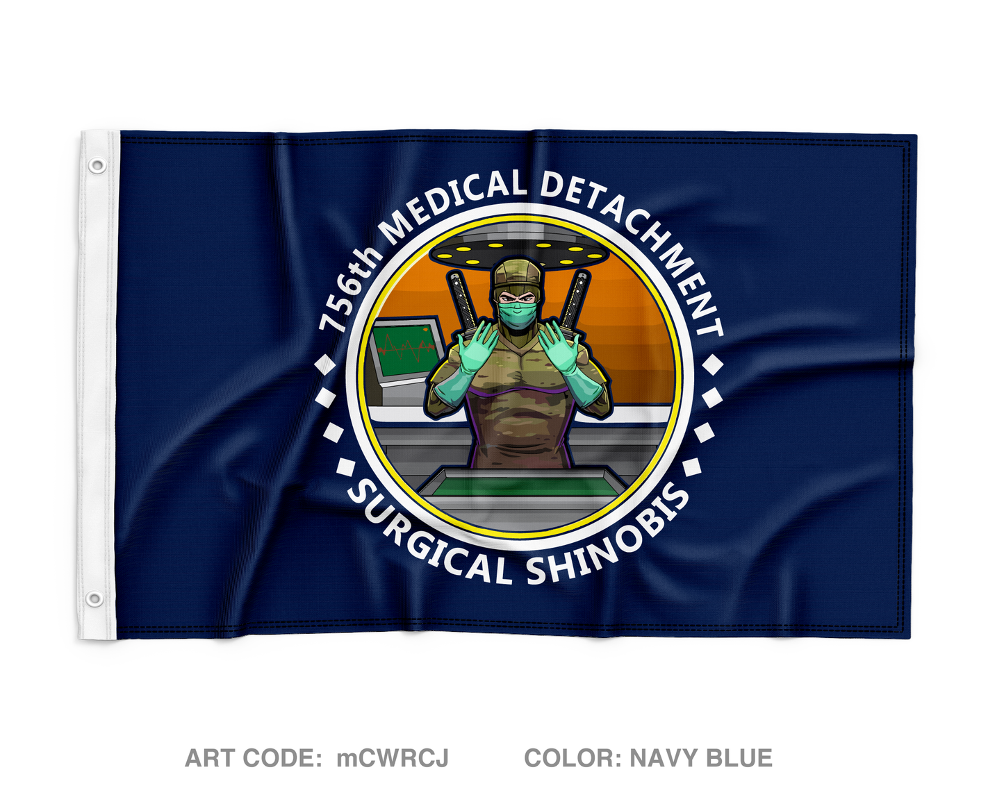 756TH MEDICAL DETACHMENT Wall Flag - mCWRCJ