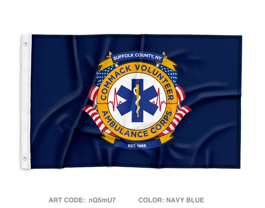 Commack Volunteer Ambulance Wall Flag - nQ5mU7