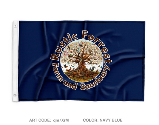 Rustic Forrest Farm & Sanctuary Wall Flag - qm7XrM