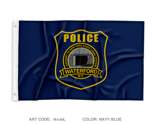 Town of Waterford Police Department Wall Flag - rkvJeL