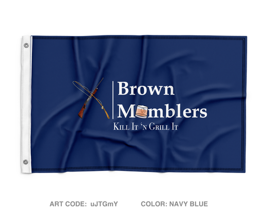 Brown Mumblers Wall Flag - uJTGmY