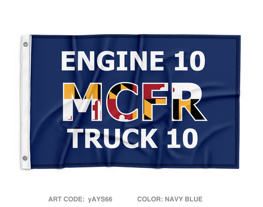 MCFRS Station 10 Wall Flag - yAYS66