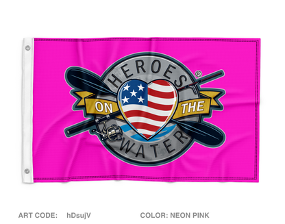 Heroes on the Water National Wall Flag - Neon