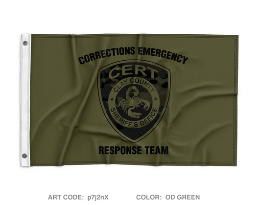 CERT Corrections Emergency Response Team Wall Flag - p7j2nX