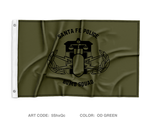 Santa Fe Police Department Wall Flag - 5ShxQc