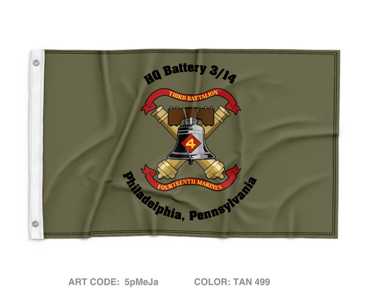 HQ 3rd Battalion 14th Marines Fundraising Collection Wall Flag - 5pMeJa