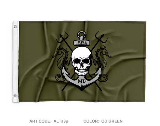 ABERDEEN PROVING GROUND POLICE DEPARTMENT Wall Flag - ALTa3p