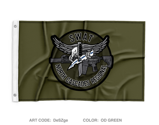 North Cascades Regional SWAT Wall Flag - DeSZge