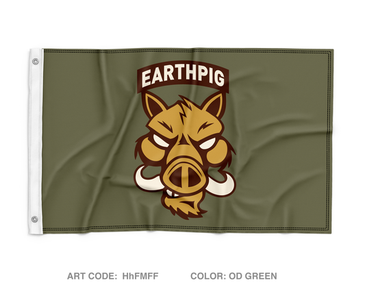 Apache Company 1-23 INF 2nd platoon Earth Pigs Wall Flag - HhFMFF