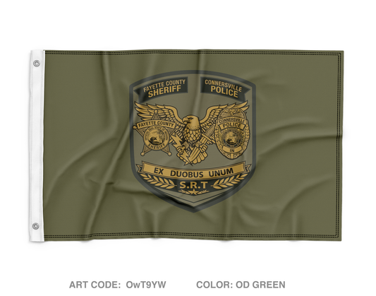 Connersville SWAT Wall Flag - OwT9YW