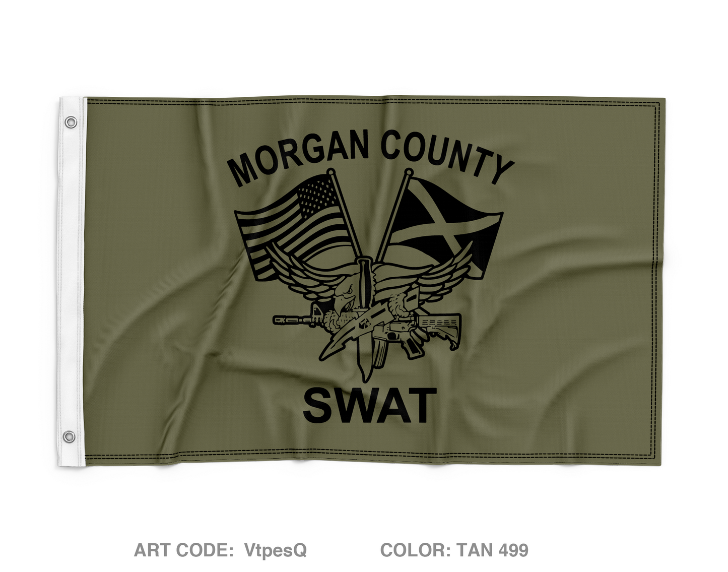 Morgan County SWAT Wall Flag - VtpesQ