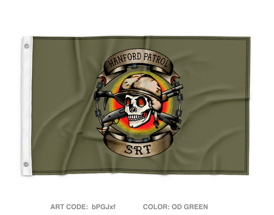Hanford patrol SRT Store 2 Wall Flag - bPGJxf