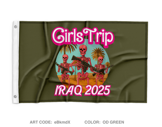 Iraq 2025 Girls Trip Wall Flag - eBkmdX