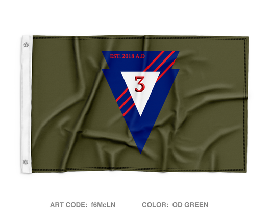 3 SQDN, 3 SFAB Wall Flag - f6McLN