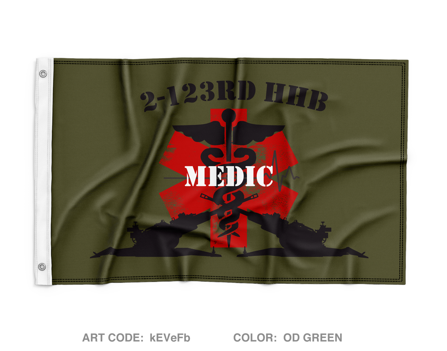 2-123rd HHB Wall Flag - kEVeFb