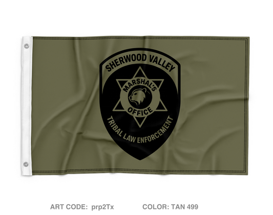 SHERWOOD Valley Marshals Wall Flag - prp2Tx