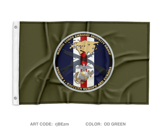 Marine Corps Embassy Security Group, Region 1 HQ Wall Flag - rjBEzm