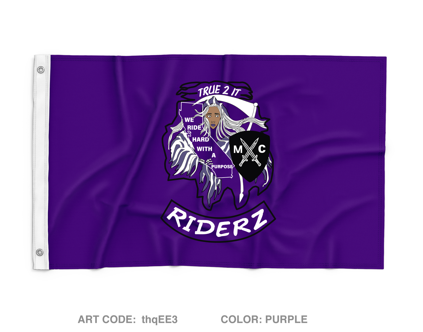 True 2 It Ladies MC Wall Flag - thqEE3