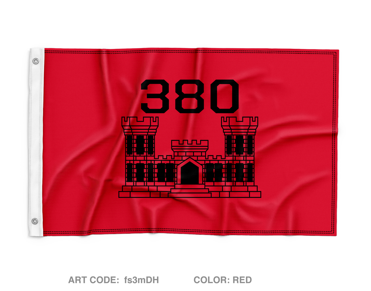 380TH ESC Wall Flag - fs3mDH