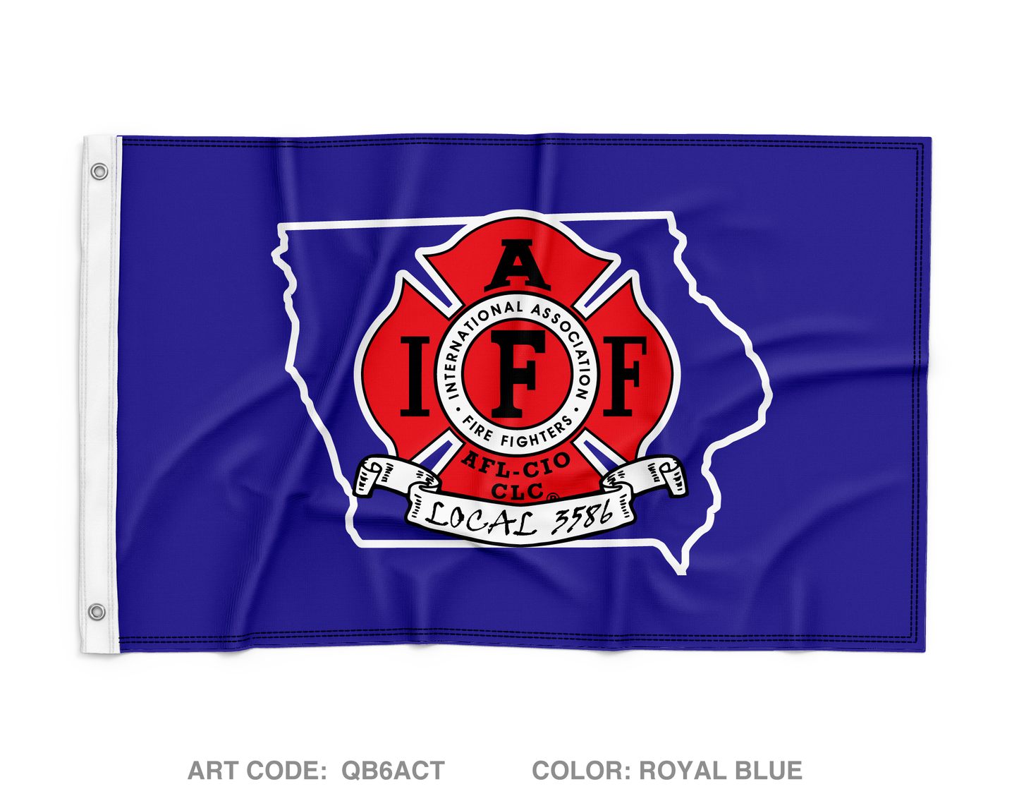 IAFF Local 3586 Wall Flag - QB6ACT