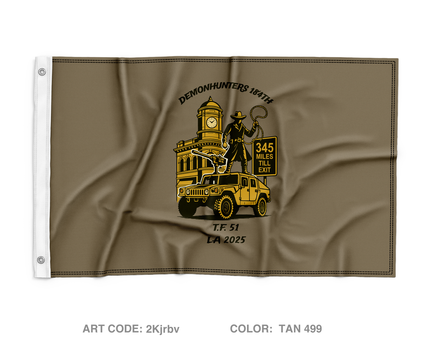 D co 1-184th Wall Flag - 2Kjrbv